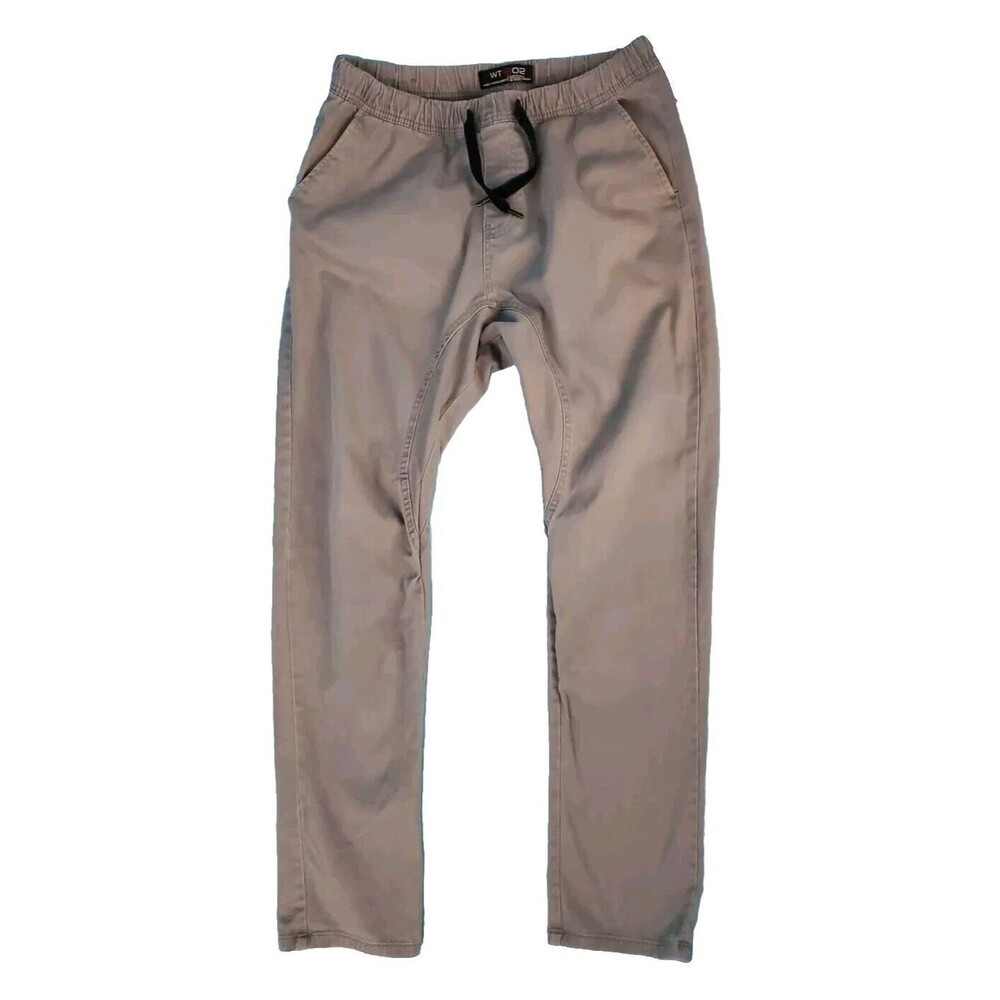 Mens Large Pants WT02 Gray Pullon Pockets 32" Waist 29" Ineam